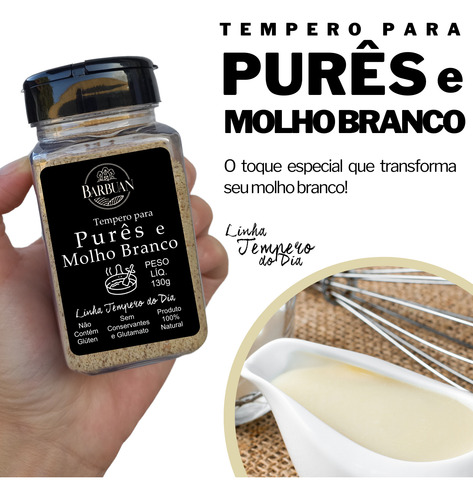 Tempero Natural Para Purês E Molho Branco - Barbuan
