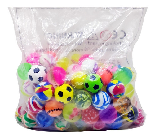 10 Pelota Saltarina Fluo P/ Bolsita Piñata Souvenir Cotillon