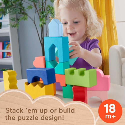 Bloques De Madera Fisher-price Para Apilar Y Clasificar 20 P