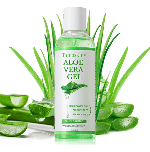 Gel De Aloe Vera 99.9% Orgánico Para Cara, Cabello, Alivio.
