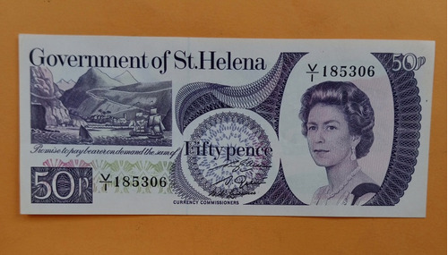 1979. Hermoso Billete Isla De Santa Helena. 50 Peniques. Au.