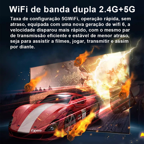 Projetor para home theater/Projetor com WiFi 6/Projetor Bluetooth 5.0/Projetor para jogos/Projetor com foco automático