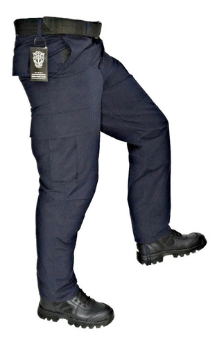 Pantalón Ripstop Táctico Comando Multi-bolsas Azul