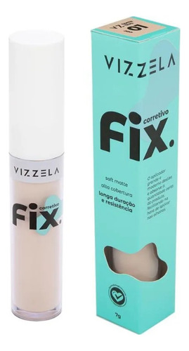 Corretivo Liquido Alta Cobertura Fix Vizzela Diversas Cores Tom 01