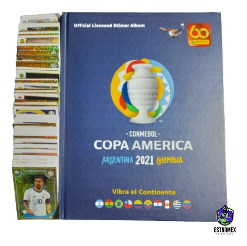 Álbum Pasta Dura Copa América 2021 Más Estampas Completas