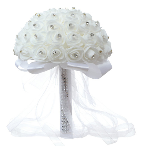 Fe Ramo De Flores Artificiales En Forma De Y Para Novia,