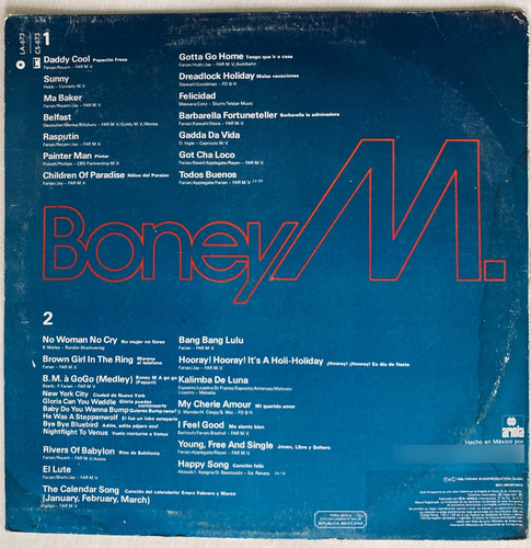 Boney M. / The Best Of 10 Years Lp Vinilo 1986 Mx (Usado)