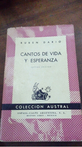 Libro Cantos De Vida Y Esperanza     Espasa Calpe