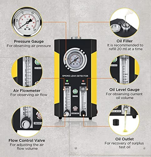 Máquina De Humo Para Automóviles, Detector De Fugas De Humo