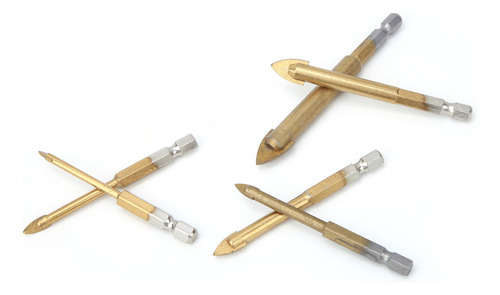 Kit De Brocas, 6 Piezas, Vástago Hexagonal Triangular, Vitro