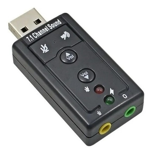 Adaptador De Som Usb 2.0 Externo Virtual 7.1 Canais