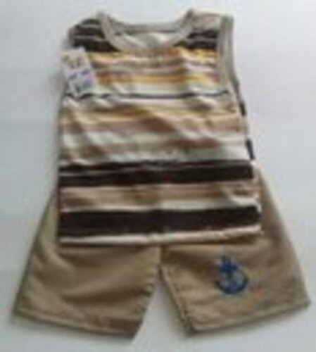 Conjunto Camisa De Malha E Bermuda Poliester 6 A 9 Meses