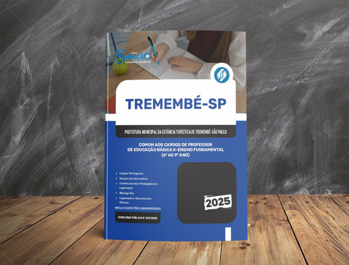 Apostila Concurso Comum Aos Cargos De Professor De Educação Básica Ii - Ensino Fundamental 6 Ao 9 Ano - Tremembé Sp 2025 - Editora Solução