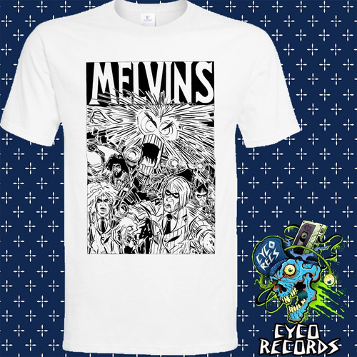 Imagen 1 de 3 de Melvins - Dibujo - Blanca - Rock - Polera- Cyco Records