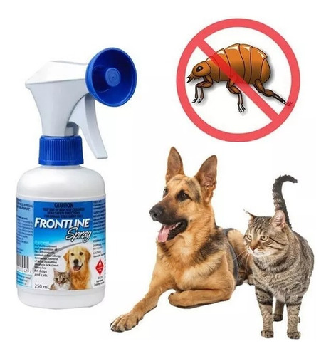 Frontline 250 Ml Spray Pulgas Garrapatas Perros Y Gatos