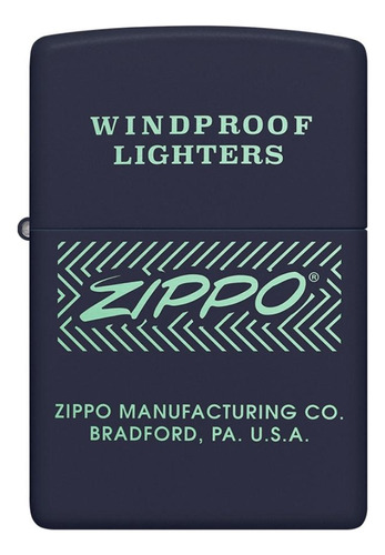 Isqueiro à prova de vento Zippo com design de isqueiro azul Zp48708