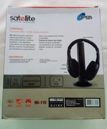 Auriculares Noganet Ng 110 Satellite Negro (Usado)