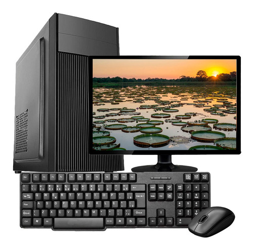 Imagem 1 de 5 de Computador Pc Completo I3 4gb Ssd 240gb Monitor