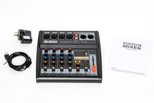 Imagen 4 de 12 de Consola Mixer Parquer 4 Canales Efectos Usb Phantom