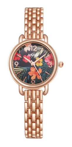 Reloj Metal Mujer Rosas Flores Regalo Dama Petite B293