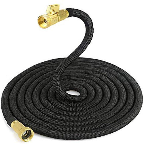 Imagem 6 de 6 de Mangueira 15 M Expansivel Com Encaixe Dourado Esguicho Black
