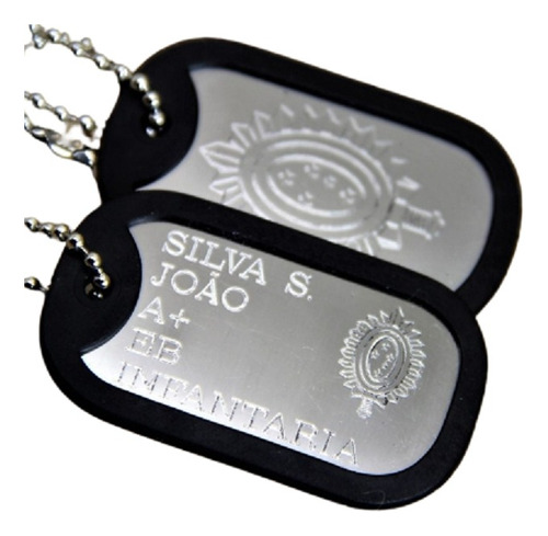 Gravação Grátis Personalizada Nas 2 Placas Dog Tag Aço Inox