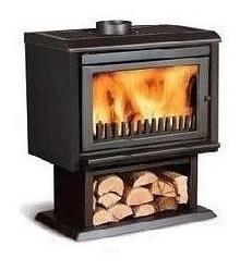 Calefactor Leña Bosca Gold 800 + Kit Chimenea 4m, Pot. 13 Kw