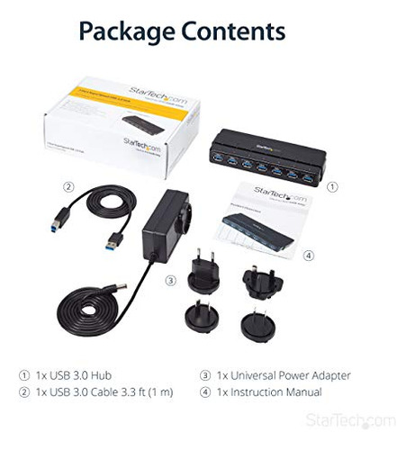 Startech.com Hub Usb 3.0 De 7 Puertos De Hasta 5 Gbps 7 X Us