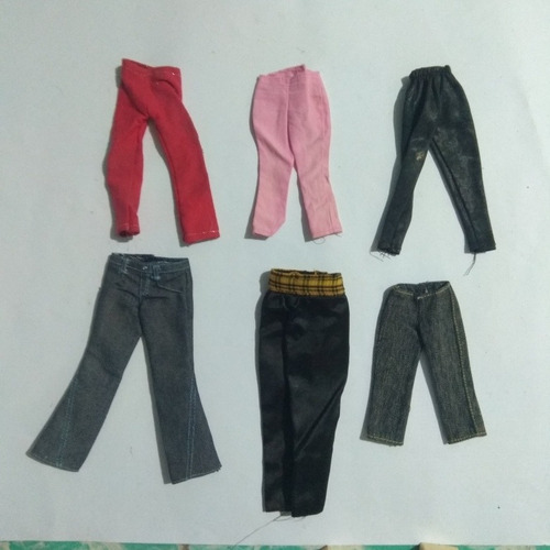 Barbie Ropa Para Muñeca Pantalón Rojo Pesquero Rosa (Usado)