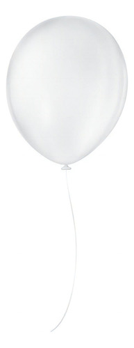 Balão De Festa Látex Liso - Cores - 9  23cm - 50 Unidades Cor Branco Polar