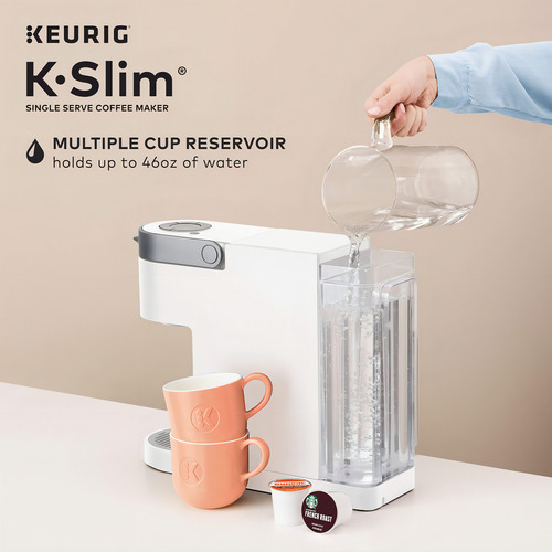Keurig - Cafetera K-slim Para Cápsulas K-cup De Una Sola T. Color Blanco