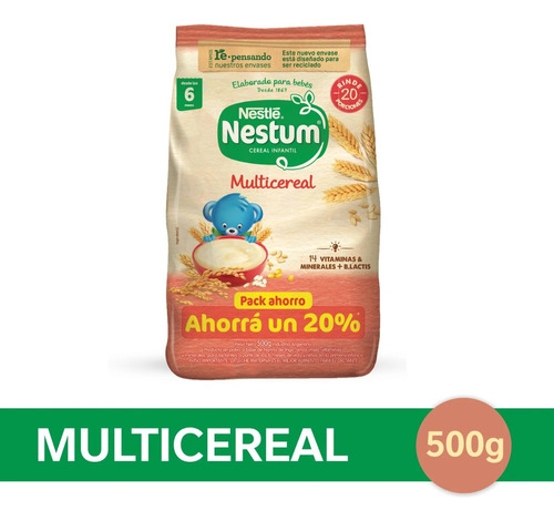 Nestle Nestum Multicereal En Polvo 500g 14vit Packx3
