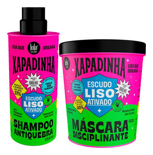  Shampoo Antiquebra + Máscara Disciplinante Lola Xapadinha