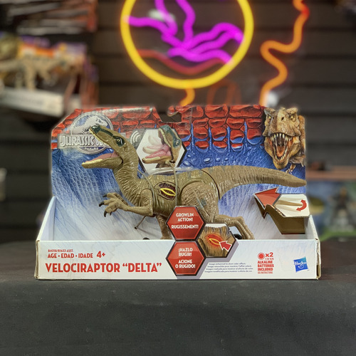 Jurassic World Velociraptor Delta Growling Hasbro 2015 (Usado)