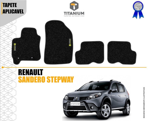 Imagem 2 de 3 de Tapete Renault Sandero Stepway 4pçs 2010/2011/2012 Borracha