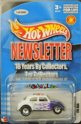 Hot Wheels Vw Bug Fusca 18 Years By Collectors Newsletter