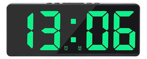 Reloj Digital Con Espejo Led, Pantalla Grande, Alarma, Tempe