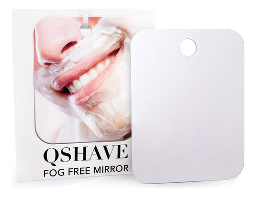 Qshave Espejo De Ducha Sin Niebla De Gran Tamaño Con Ganch.