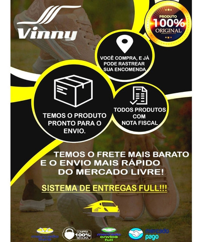 Tenis Feminino Casual Sapatenis Feminino Original Leve Vinny