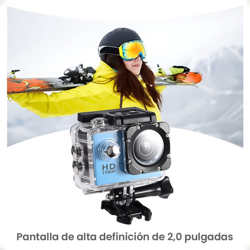 Camara Sumergible Hd Wifi Deportiva - 4k Tipo Go- Kubo Negro