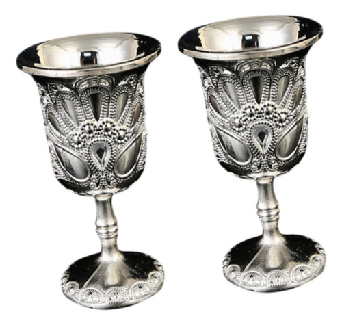 Mini Taça De Vinho Taça Pequena De Metal Em Para 2 Prata