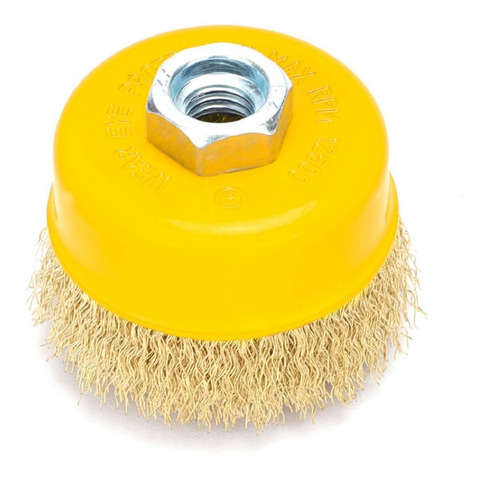 Cepillo Copa Para Amoladora 3 PuLG 75 Mm Rosca M14 Barovo
