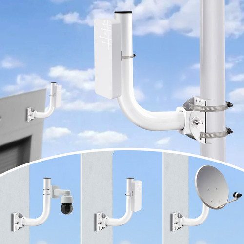 2 Soportes De Antena Ajustables Universales, Instalación De Puentes Inalámbricos, Adecuado Para Puntos De Acceso Ap Punto A Punto Al Aire Libre, Amplificadores Wifi, Cámaras, Antenas De Tv, Etc.