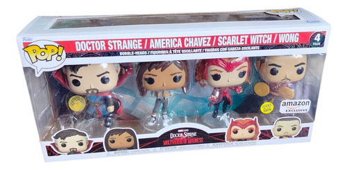 Funko Pop! Doutor Estranho Doctor Strange 4 Pack Gitd