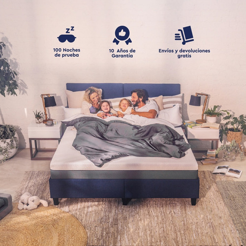 Imagen 4 de 4 de Colchón Emma Queen | Memory Foam | Tecnología Alemana