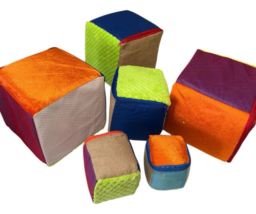 Cubo De Texturas 20 Cm Sensorial Terapia Y Estimulación Texturas