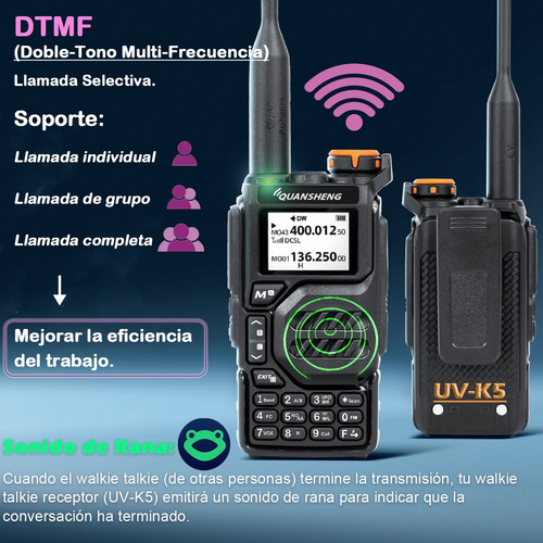Radios Wokitokis Ptt, 5 W, Am/fm, Uhf/vhf, 50-600 Mhz, Tipo