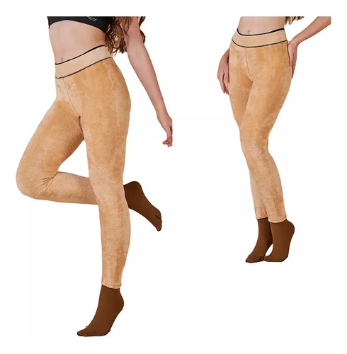 Panty Frisada Interior Termica Efecto Piel Frio Intenso Negro Xl-xxl Cadera 115 A 135cm