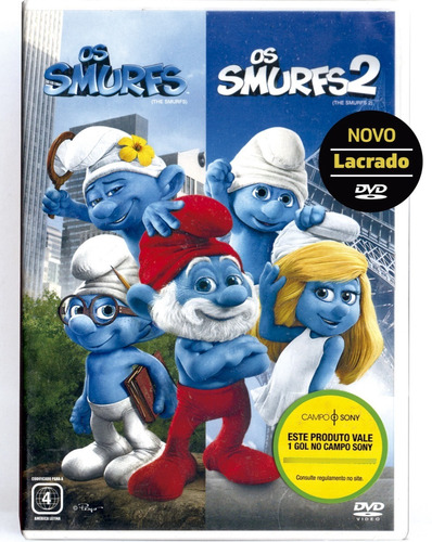 Dvd Os Smurfs 1 E 2 - 2 Filmes - Original Novo Lacrado