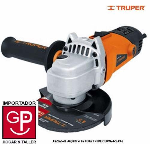 Amoladora Angular 115mm 850w 2kg Con Accesorios Truper G P